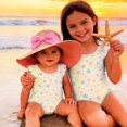 thumbnail image 4 of Abcomgle 3t Swimsuit Girls Gradient Stars One Piece Little Girls Swimsuit Ruffled Stretchy Bathing Suits for Girls, 4 of 7