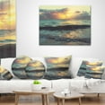 thumbnail image 3 of Designart Colorful Bluish Waters At Sunset - Seascape Throw Pillow - 18x18, 3 of 4