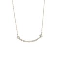 thumbnail image 1 of Collar de sonrisa de zircon con incrustaciones de cobre, diseño de nicho simple, cadena de clavícula de alta costura, colgante simple y versátil, 1 of 2