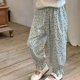 thumbnail image 2 of Odeerbi 1-9 Años Niñas Bloomers de Algodón Verano Floral Ruffle Jogger Pantalones Estampado de Flores Lindo Ocio Linterna Pantalones Pantalones Haren, 2 of 6