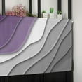 thumbnail image 6 of Purple Grey Ombre Valances for Windows Farmhouse Kitchen Curtains Valances Rod Pocket Valance Curtains for Windows Modern Geometric Abstract Aesthetics Cream Window Valances for Bathroom 42"x12", 6 of 6
