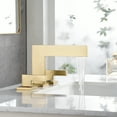 thumbnail image 7 of Sumerain 8 inch Widespread Waterfall Bathroom Sink Faucet,Two Handles Bathroom Lavatory Vanity Sink Faucet Brushed Gold Basin Faucet 3 Hole with supply lines, 7 of 7