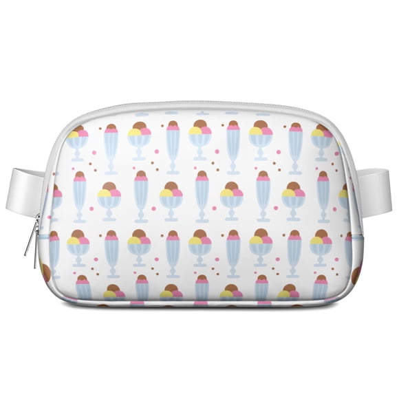 Sac Banane Coloré pour Crème Glacée – Sac Banane Imperméable avec Motif de Délicieux Dessert, Mains Libres pour les Parcs d'Attractions et les Aventures en Douceur