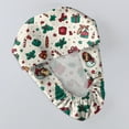 thumbnail image 5 of Wutalume Christmas Print Adjustable Work Beanie, Casual Washable Skull Cap for Women, Perfect for Nurse, Chef, or Salon, Ponytail Friendly,Light Green, 5 of 6