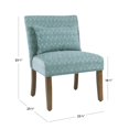 thumbnail image 4 of HomePop Fauteuil d'Appoint en Tissu Transitionnel Parker avec Coussin Bleu Sarcelle, 4 of 12