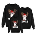 thumbnail image 3 of MIASHUI 2025 Ensemble de Pyjama de Noël Assorti pour Famille Lettre Imprimée Col Rond Manches Longues Chandail en Molleton Sans Capuche Femmes,G, 3 of 6
