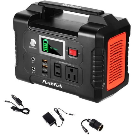 

200W Portable Power Station 40800mAh Solar Generator with 110V AC Outlet Backup Battery Pack Power Supply Outdoor Advanture Load Trip Camping Emergency