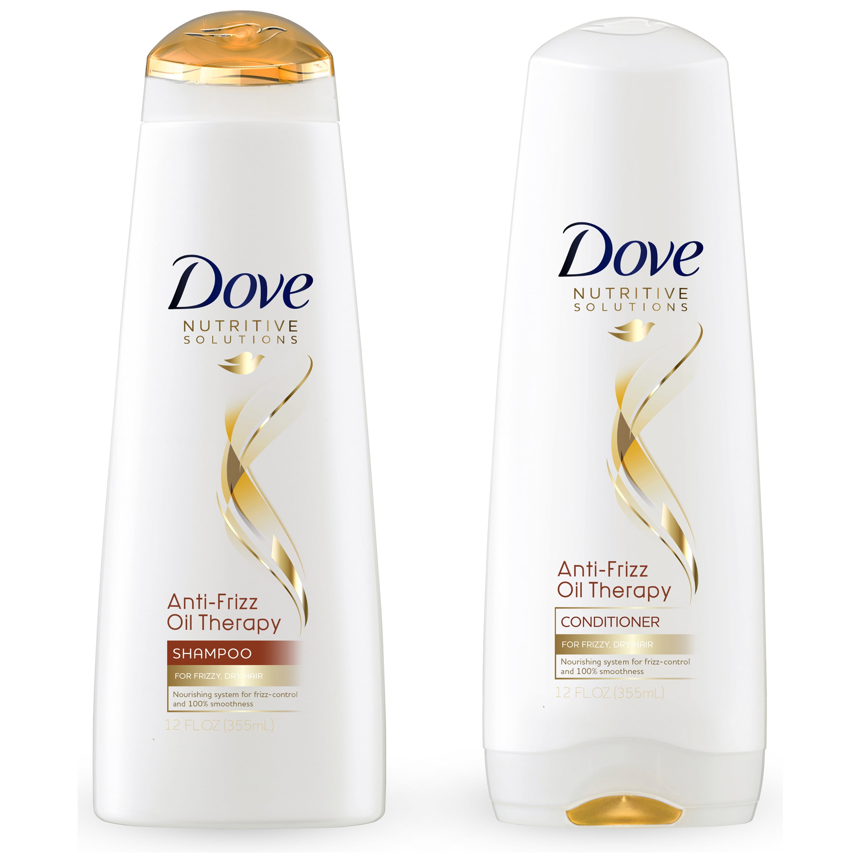 Dove Nutritive Solutions Shampoo and Conditioner Anti-Frizz Oil Therapy oz, 2 count - Walmart.com