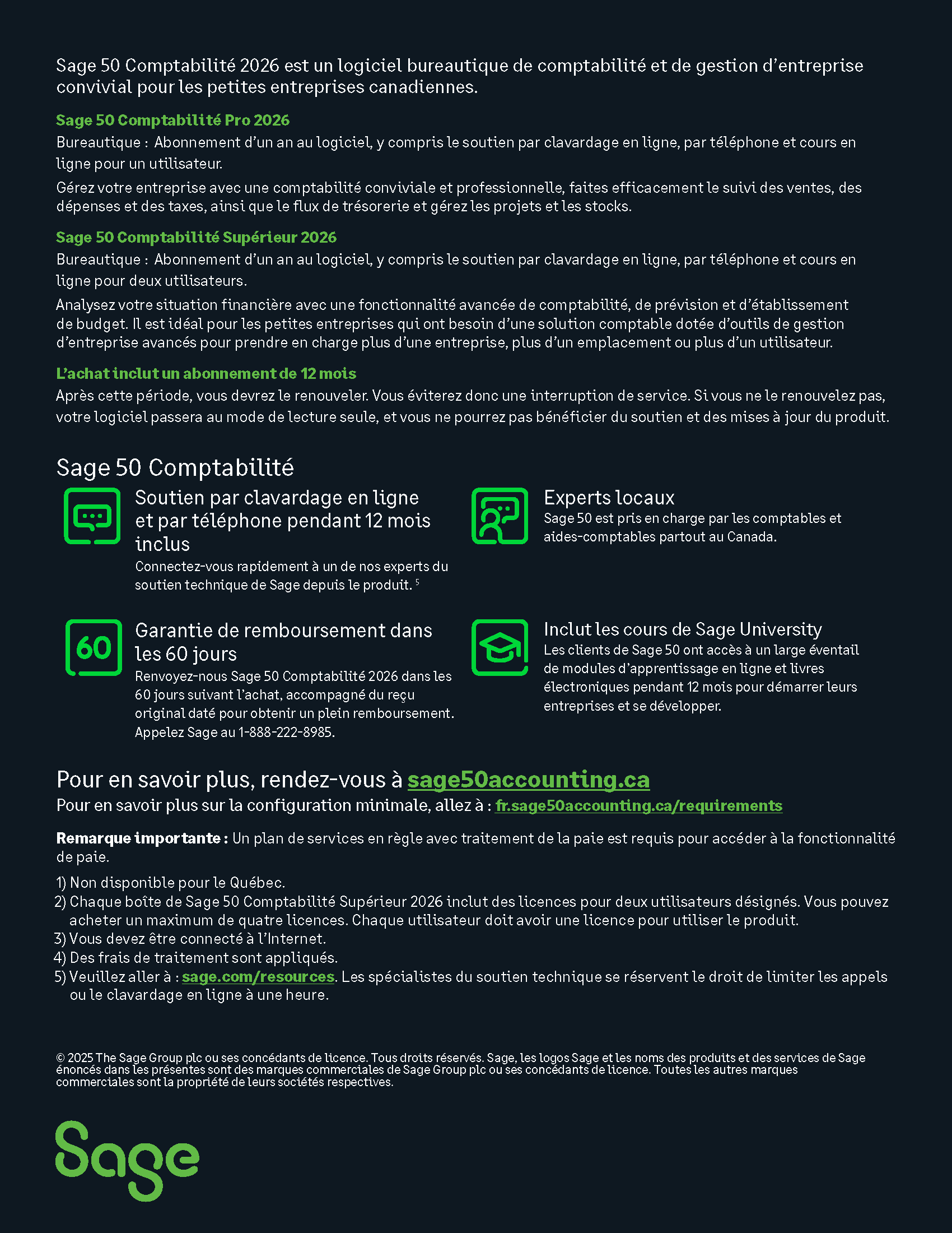 Sage 50 Premium Accounting 2026 - 1 Year Subscription [Digital Download]