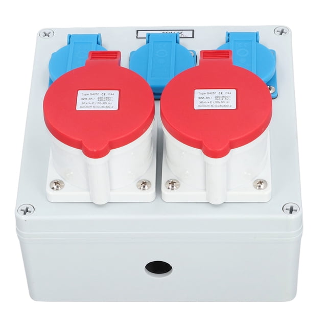 Enchufe Para Exteriores, Resistencia Al Impacto De Caja De Receptáculo Eléctrico Impermeable IP44 Con Anillo De Sellado Para Garaje De Jardín