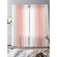 thumbnail image 2 of Pink Ombre Sheer Curtains for Living Room Bedroom Farmhouse Modern Abstract Art Sheer Curtains 108 Inch Long 2 Panels Set Light Filtering Curtain Window Treatments Drapes for Dining Room, 2 of 6