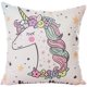 thumbnail image 5 of Funda de cojín con diseño de Hojas de Flamenco y Funda de Almohada con diseño de piña para sofá, Sala de Estar, Dormitorio, decoración del hogar, 45 x 45 cm, Juego de 4 Piezas (Lindo Unicornio), 5 of 5
