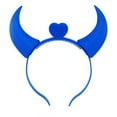 thumbnail image 1 of FELTECHELECTR Diadema con cuernos de diablo que brillan en la oscuridad (azul), 1 of 6