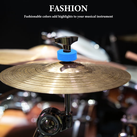 LOLIPPYY 12Pcs Blue Felt Cymbal Pads Drum Felt Washers for Hihat Stands and Instrument Protection