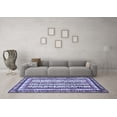 thumbnail image 3 of Ahgly Company Indoor Rectangle Abstract Blue Modern Area Rugs, 2' x 3', 3 of 4