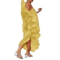thumbnail image 3 of Robe Longue d'Été Décontractée et Fluide pour Femmes avec Poche, Bretelles Spaghetti, Encolure Dégagée, Ample, pour la Plage, 3 of 5