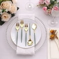 thumbnail image 4 of BalsaCircle 24 Metallic Gold Dusty Sage Green Disposable 6" Premium Plastic Cutlery Spoons Forks Set Party Events Tableware Decorations, 4 of 8