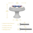 thumbnail image 5 of HemaKayy 4 Pack 1.37" Decorative Cabinet Knobs - Glow in the Dark - Durable ABS & Glass - Easy Installation - Versatile Usage - Enhance Home, Kitchen Decor - Painted Colorful Butterfly, 5 of 7