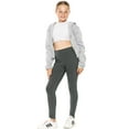 thumbnail image 2 of Stretch Is Comfort Girls Cotton High Waisted Leggings | Child Size 4-14, 2 of 5