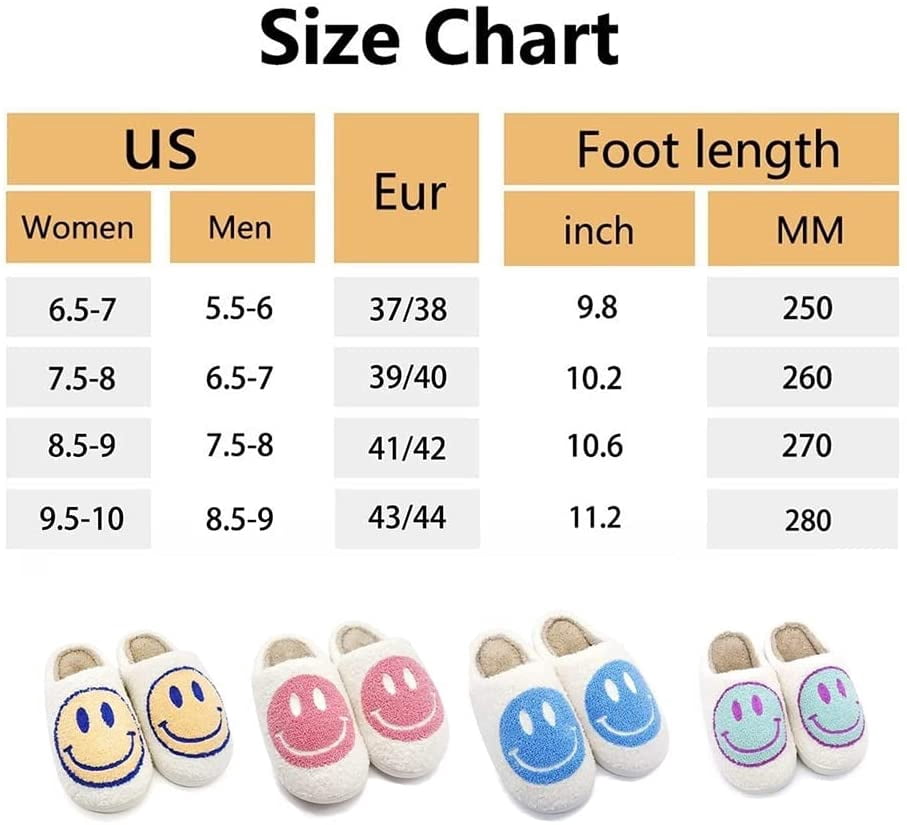 Retro Smiley Face Slippers 