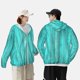 thumbnail image 4 of Fotbe Turquoise Wooden2 Chaqueta con Protección Solar UPF 50+ para Hombre y Mujer, Camisa con Capucha y Bolsillos-Small, 4 of 7