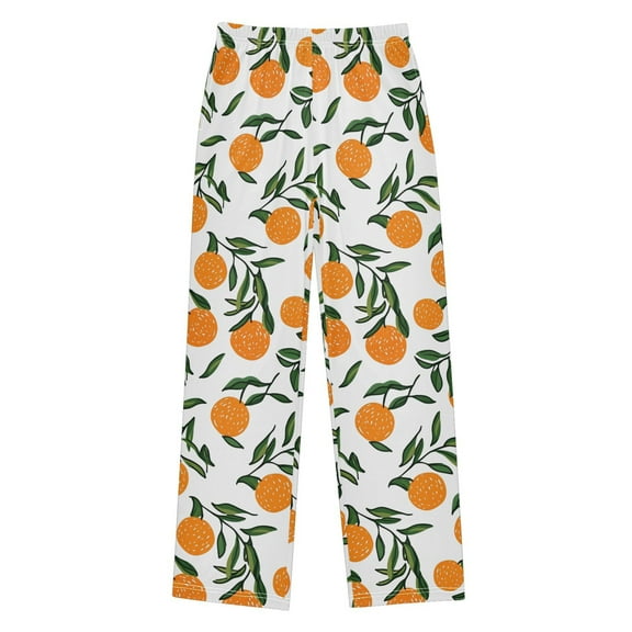 joogoo Orange Fruits Pajama Pants Pj Bottoms Sleepwear Lounge L