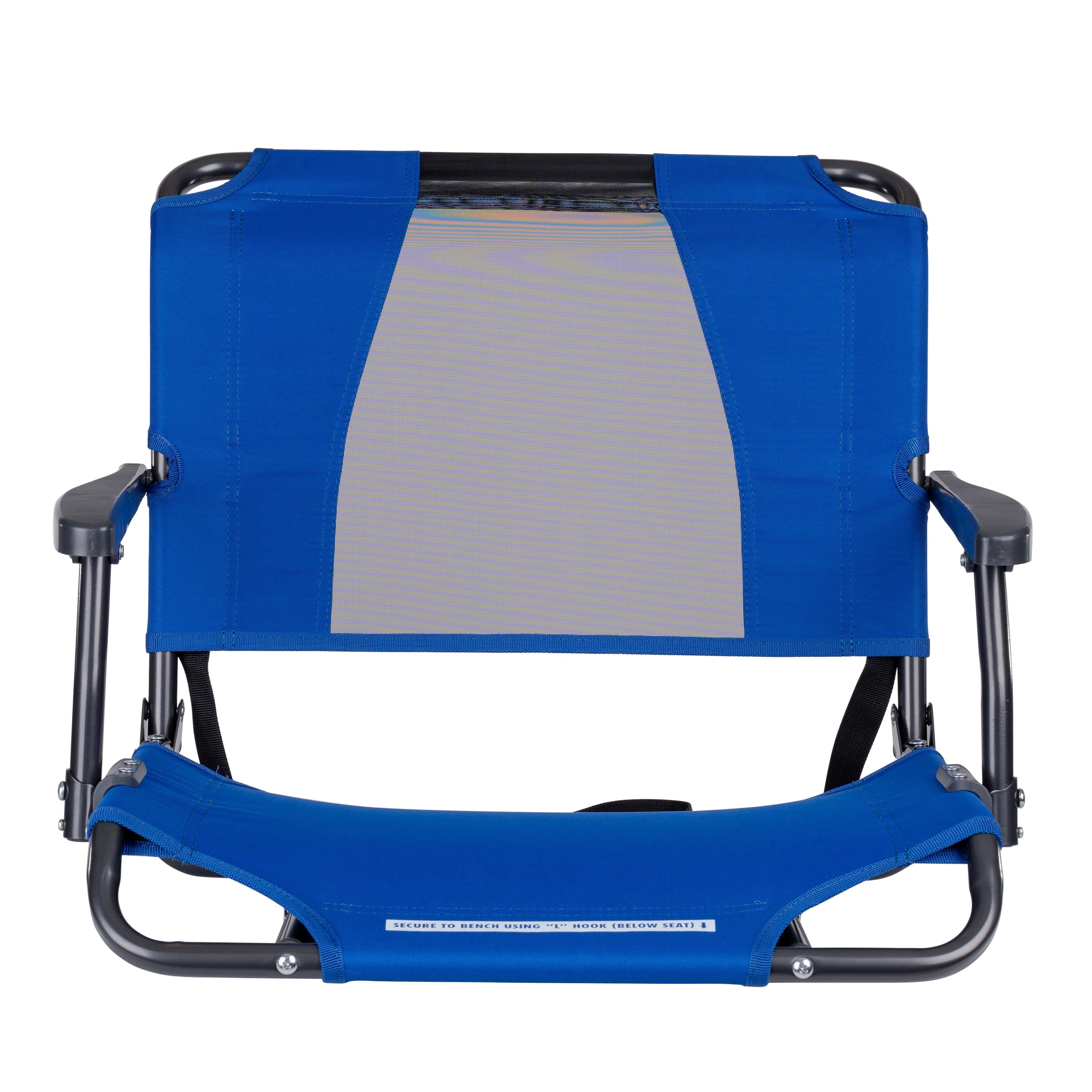 GCI Outdoor Big Comfort Stadium Seat with Armrests Cobalt Bleacher Chair for Back Support