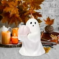 thumbnail image 4 of Figura de fantasma de Halloween, accesorios de fotografía de decoración de Halloween, pequeña figura de fantasma aterrador para decoración al aire lib sosteniendo calabaza, 4 of 8