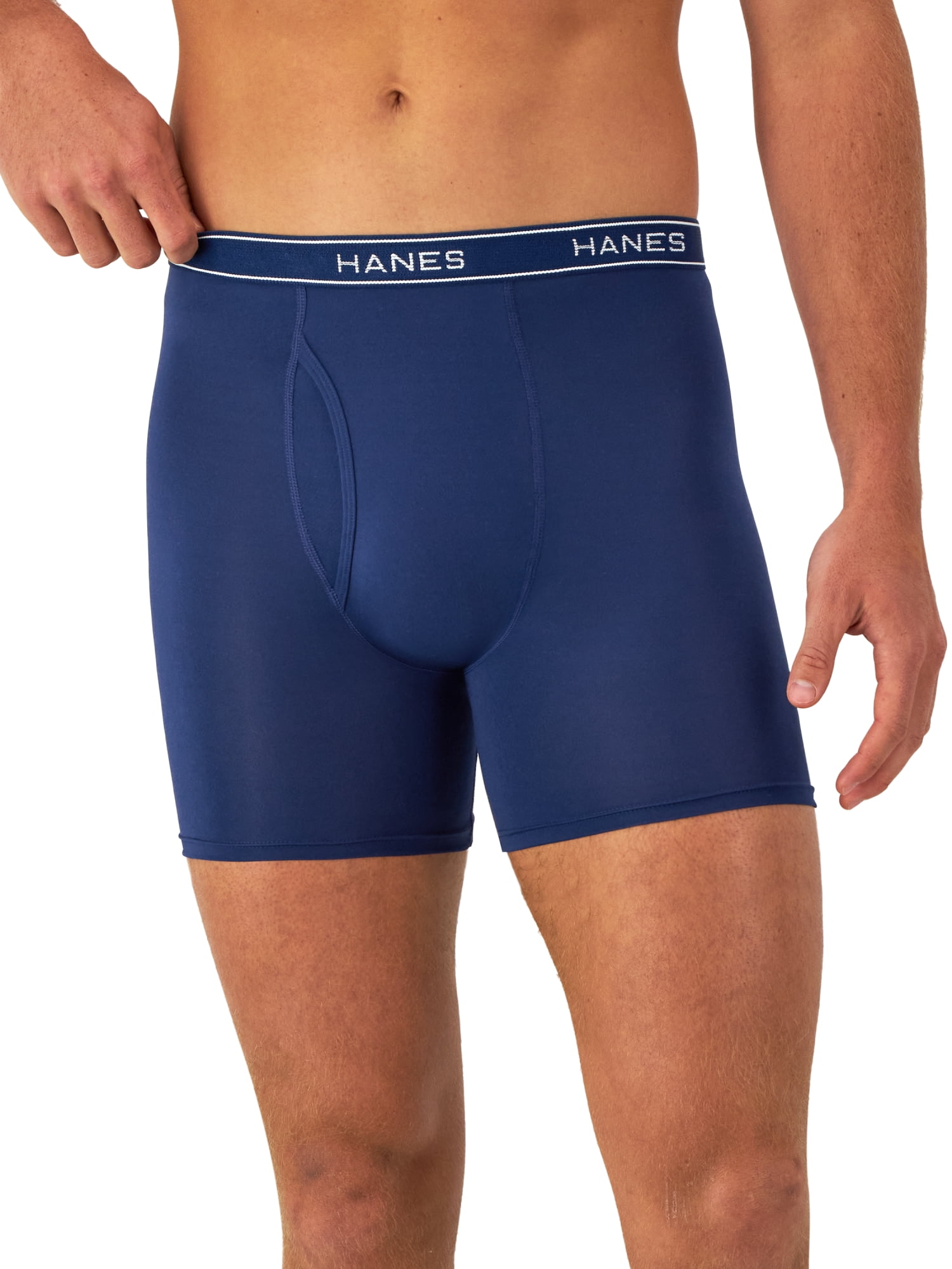 Hanes Men’s Value Performance Stretch Boxer Brief Underwear, Assorted, 3-Pack