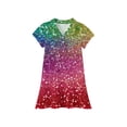 thumbnail image 5 of Girls Polo Dress with Pockets, Short Sleeve Collared Stretchy Ruffled Placket School Uniform Shirt Dress, 5 of 5