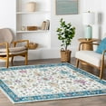 thumbnail image 5 of Dowellia Rugs for Bedroom,4x6 Rug - Stain Resistant Washable Rug, Anti Slip Backing Rugs for Living Room, Foldable Vintage Small Area Rugs, Indigo, 5 of 6