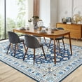thumbnail image 6 of Yesfashion Carpets Area Rugs Washable 1150Gsm Velvet Heavy Pearl Velvet Washed Back Folding Printed Carpet Persian-Mingmei Blue tint 9*12ft, 6 of 7