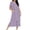 Purple-summer nightgowns for women, variant on Hvyesh Women Zipper Robes Short Sleeve Knee Length Bathrobe Lightweight Print House Coat with Pockets
