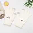 thumbnail image 2 of Caywon Women's Solid Color Cold Proof Touchscreen Compatible Warm Knitted Gloves Soft Knitted Material with Touchscreen Function Cold Proof Design, 2 of 3