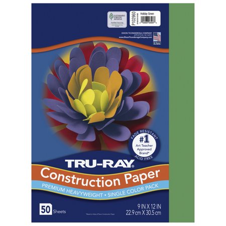 UPC: 0084001029604 | Pacon Tru-Ray Construction Paper – 9  x 12   Holiday Green  50 Sheets