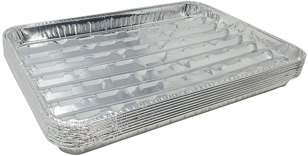 Large Broiler Pan Aluminum Disposable Pans Good for Baking, BBQ