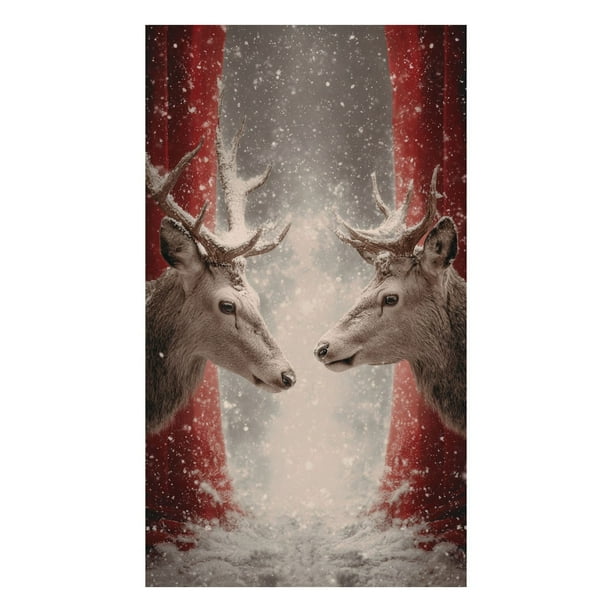 Y letrero decorativo para puerta con vaca Tapiz decorativo para puerta para fiestas navideñas Cortina tapiz para puerta Letrero decorativo para puerta para fiestas