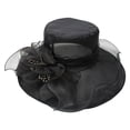 thumbnail image 1 of Chapeau de Mariage Mode Organza Église Fascinateur Fête de Thé, 1 of 2