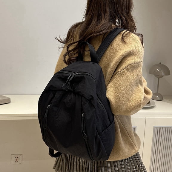 Womens Solid Color Lightweight Backpack Large Capacity Commuter School Bookbag Back to School Backpack for Women
