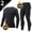 Dark Gray, variant on Thermal Underwear For Men Long For Men Soft Mens Thermals Top And Bottom Set Lined Base Layer Men For Winter