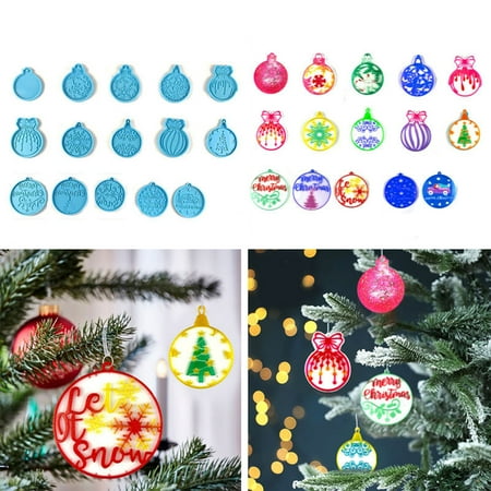 

Riguas Christmas Stencil Clear Texture Anti Corruption Heat-resistant DIY Food Grade Snowflake Bell Silicone Mold for Home