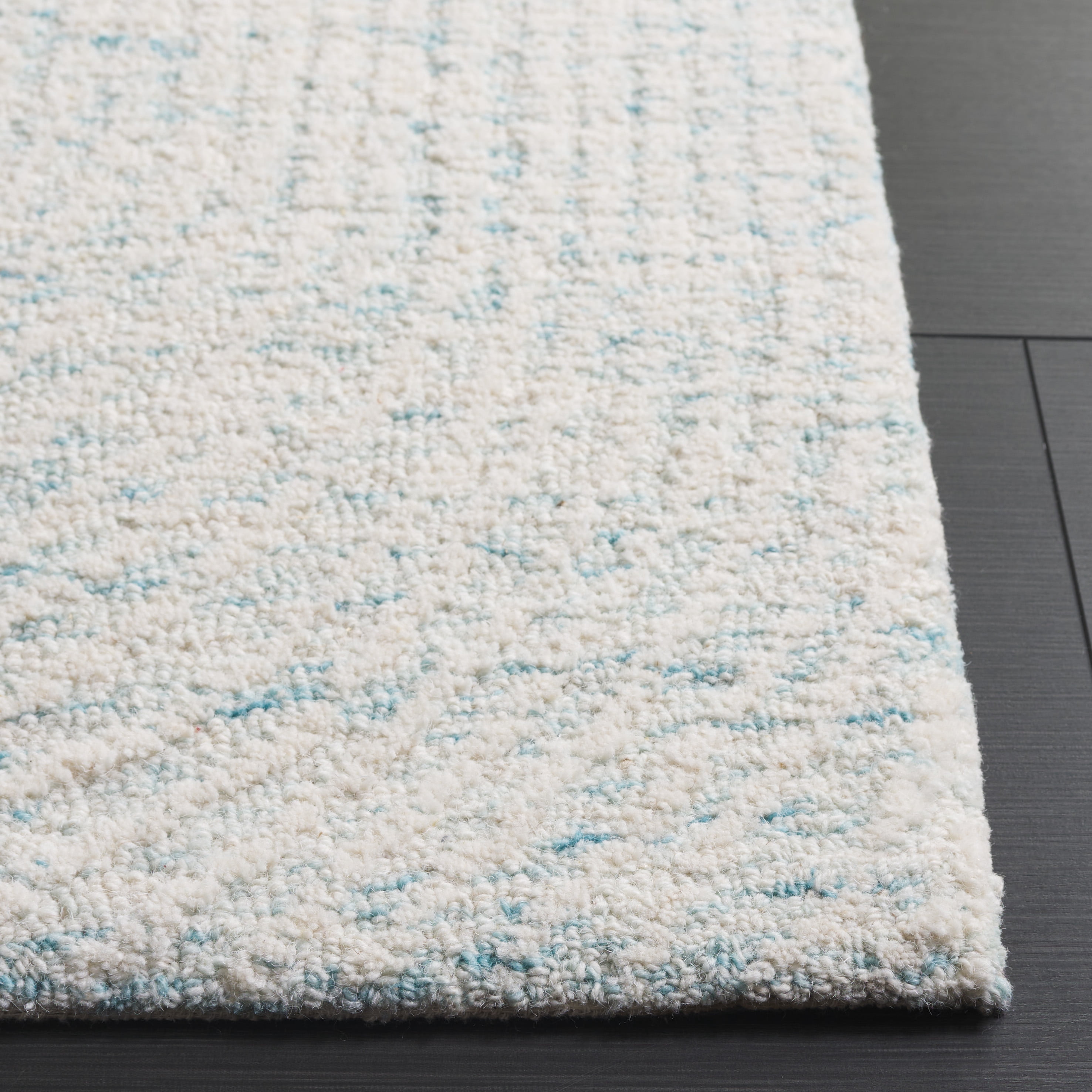 SAFAVIEH Pine Burke Abstract Area Rug, Turquoise/Ivory, 3' x 5'