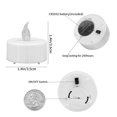 thumbnail image 5 of JUNPEI Luces de té con pilas: luces de té realistas, velas parpadeantes, regalo de vacaciones, adecuado para bodas, fiestas, festivales, celebraciones de larga duración (paquete de 100 blanco cálido), 5 of 5