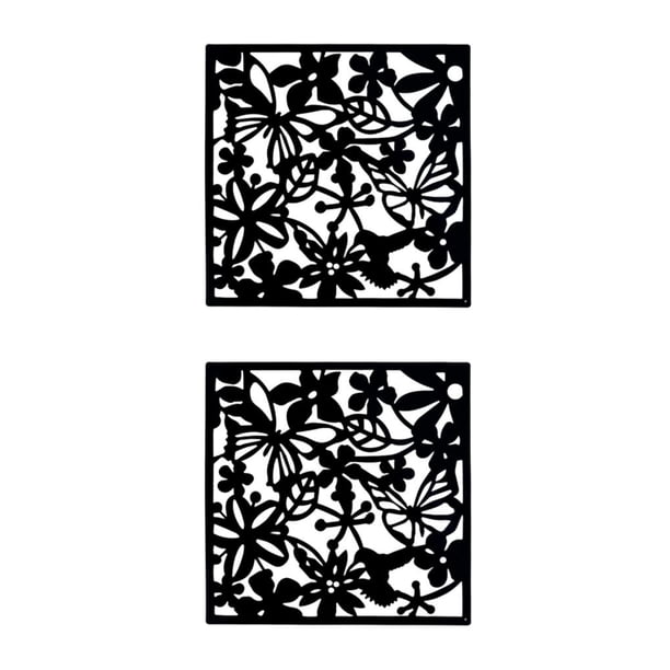 Panel divisor de habitación moderno Inteprter 4 piezas decorativo colgante Mariposas Negras 2Conjunto