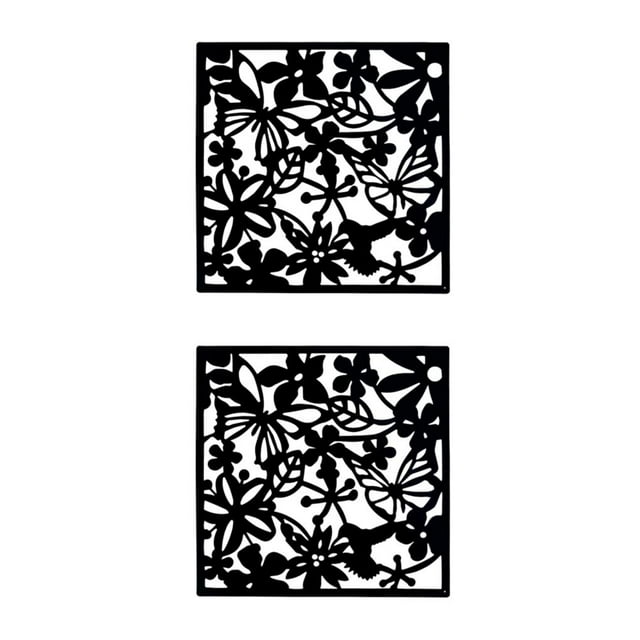 Youkk 4piece Hanging Divider Screens Modern For Room Separation Lightweight And Durable Easy To Assemble Multi-functional Black Butterflies 2Set