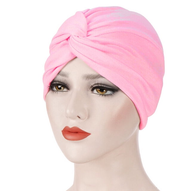 Up To $10 Baseball Caps Pink Women India Hat Muslim Ruffle Cancer Chemo Beanie Floral Turban Wrap Cap