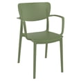 thumbnail image 1 of Compamia Loft Indoor Outdoor Dining Arm Chair, Olive Green (Set of 1), 1 of 8