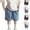 Black, variant on Kids 1-8 Years Summer Half Pants Elastic Waist Denim Knee Length Half Pants