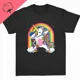 thumbnail image 3 of Camiseta de unicornios para hombre, camisetas gráficas de arcoíris, camisetas divertidas a la moda para mujer, camisetas de Hip Hop Alpha para hombre, ropa estética Unisex 100% algodón, 3 of 5