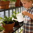 thumbnail image 6 of 1L Long Spout Metal Watering Can, Garden Sprinkling Can for Indoor & Outdoor Plants, Lawn & Gardening Use,Beige, 6 of 7